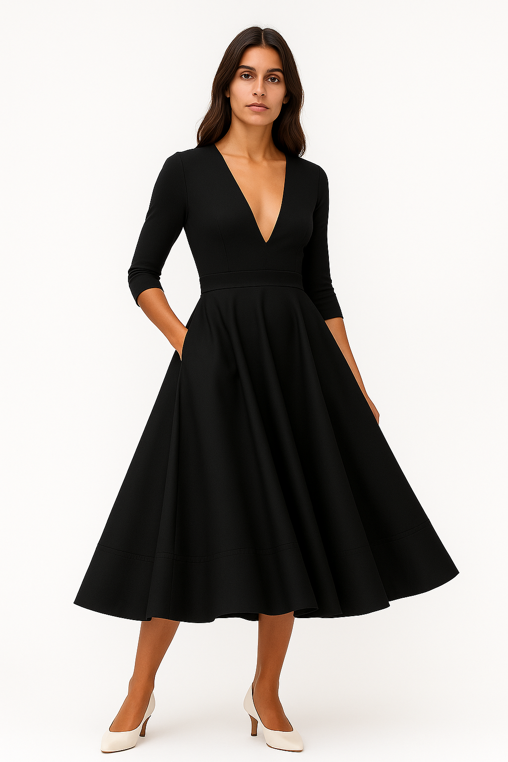 Annamaria | Abito Donna A-Line - Design Vintage Elegante