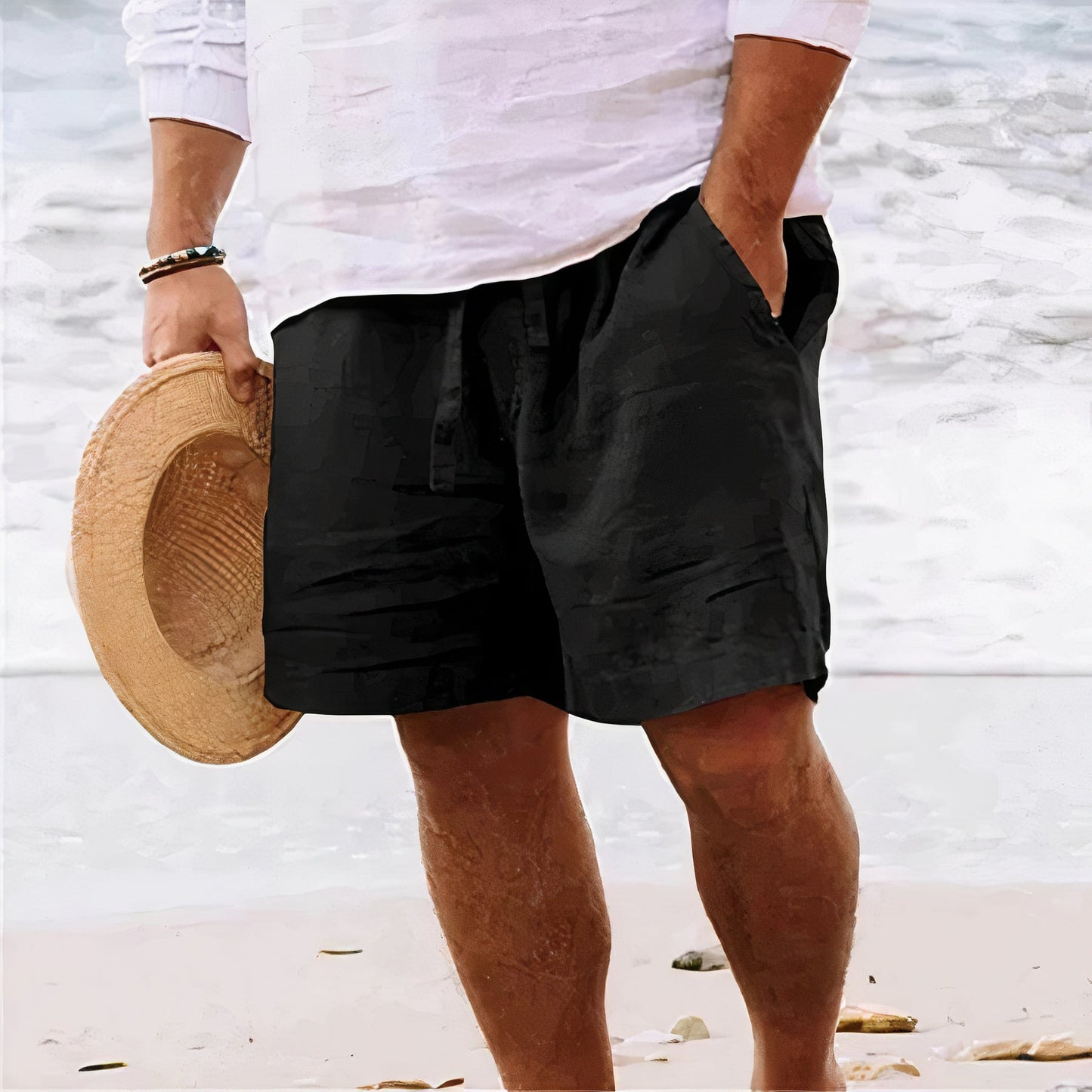 Zach | Men's Linen Shorts - Traspiranti e Confortevoli-3