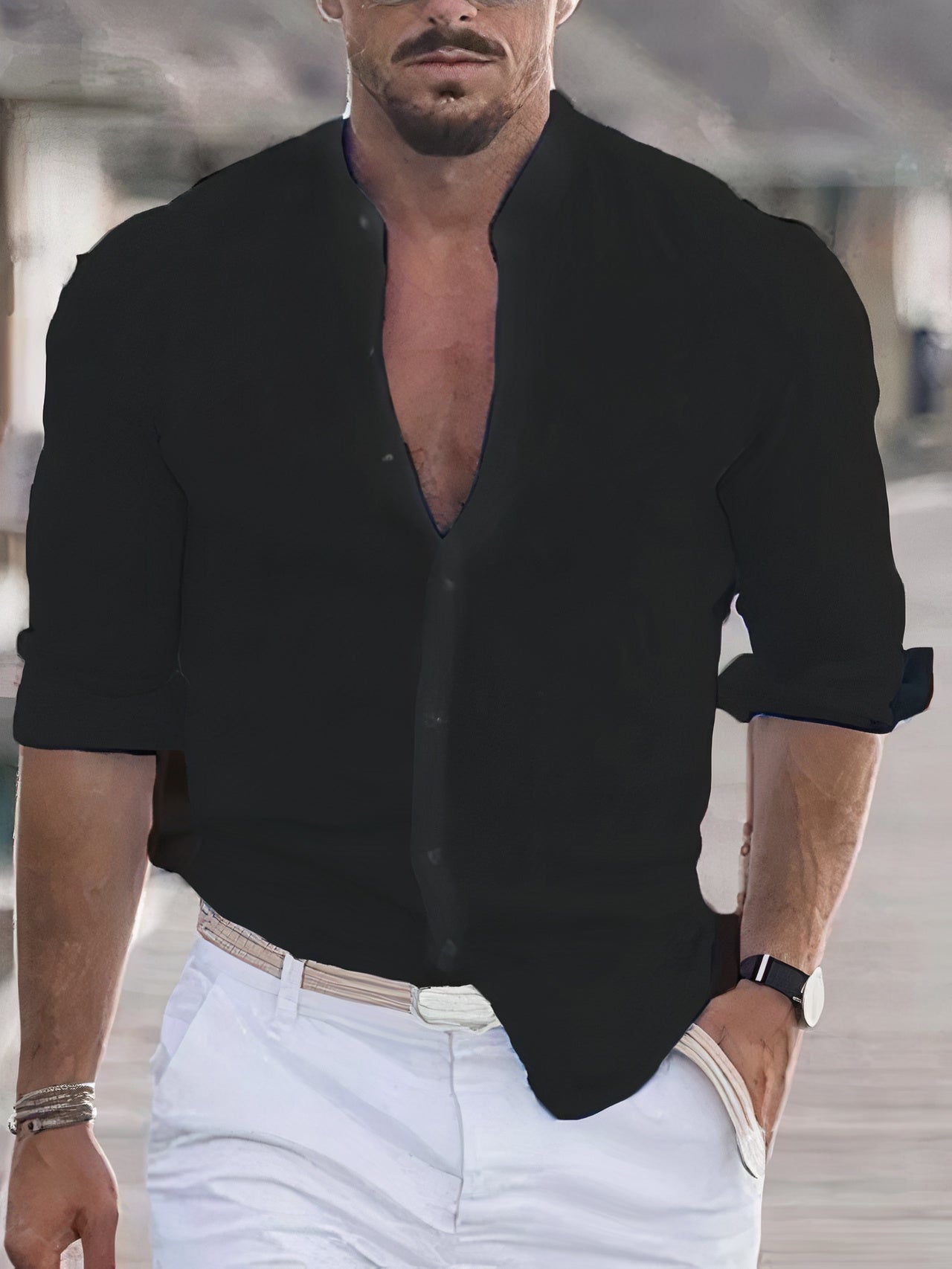 Camicia Lino Uomo | Camicie Uomo - Traspirante e Versatile-6