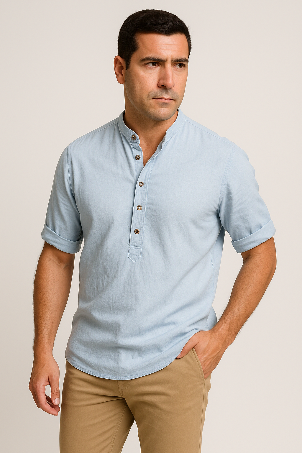 Camicia Uomo Estiva - Tessuto Traspirante, Comfort Quotidiano