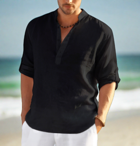 Variant image for Camicia Uomo in Lino - Traspirante, Classica e Versatile, Vari Colori Disponibili-43