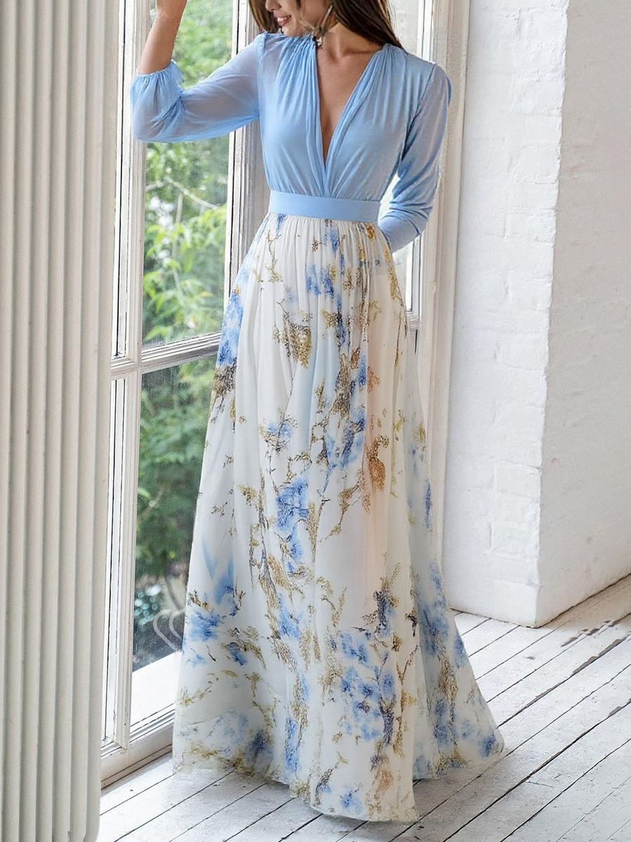 Tess | Women's Floral Maxi Dress - Lungo Cerimonia Elegante-3