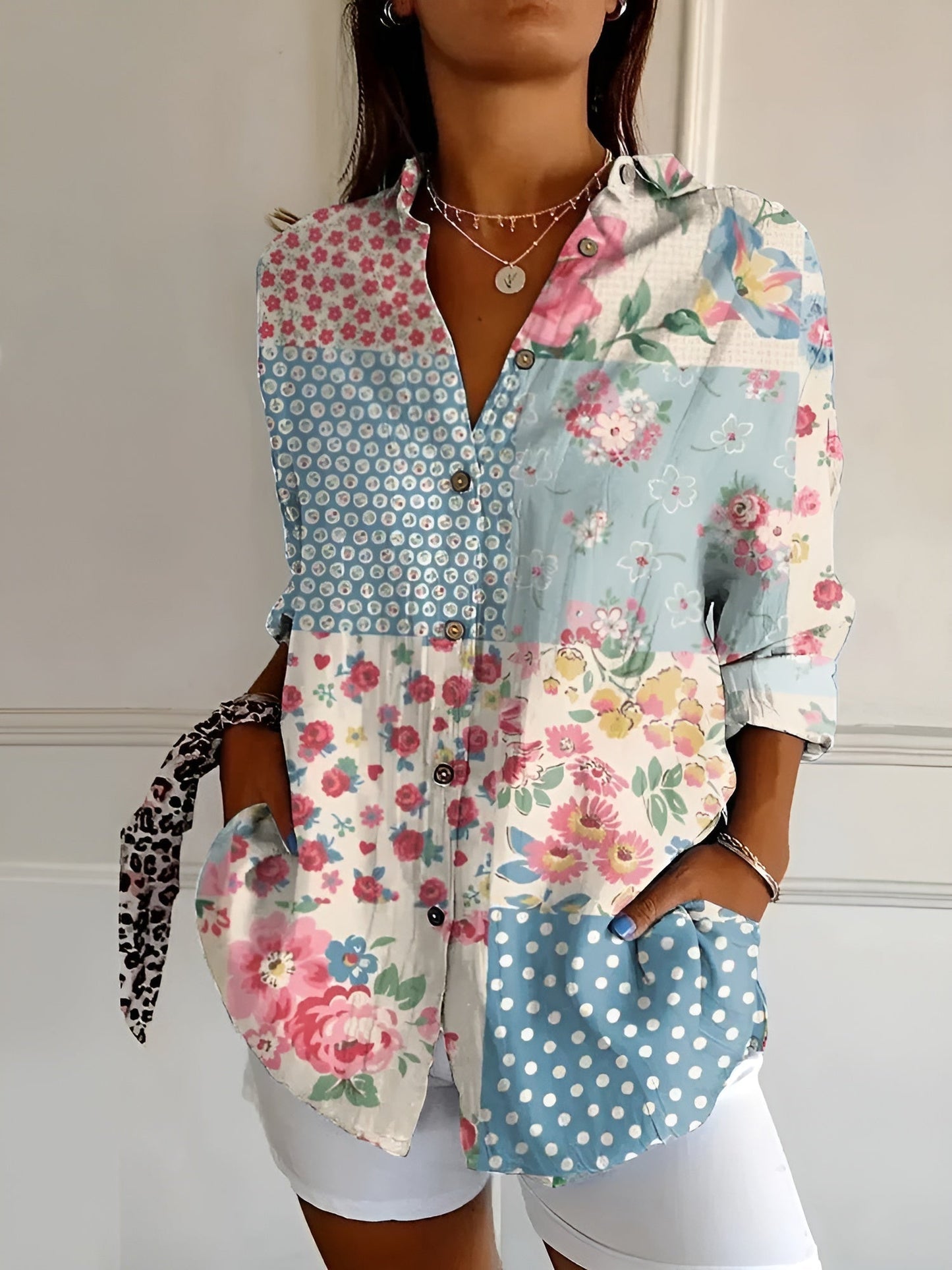 Variant image for Amara | Camicia Donna Floreale - Leggera e Versatile-17