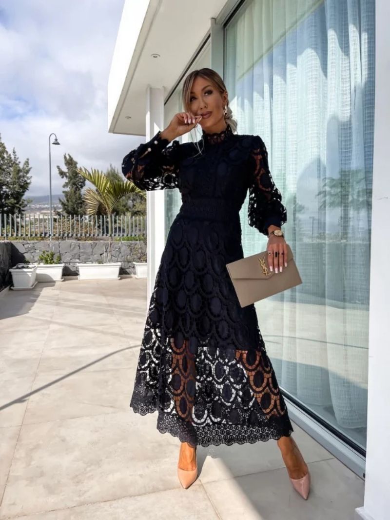 Abito da Donna in Pizzo - Elegante e Leggero per Cerimonie e Occasioni Speciali-3