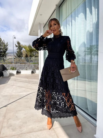 Abito da Donna in Pizzo - Elegante e Leggero per Cerimonie e Occasioni Speciali-3