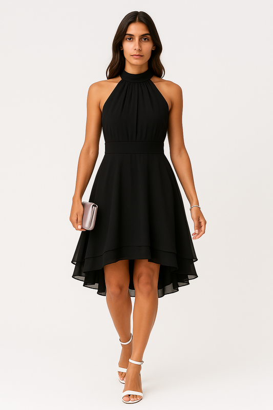 Alessia | Abito Cerimonia Donna - Elegante con Volant, Alta Qualità