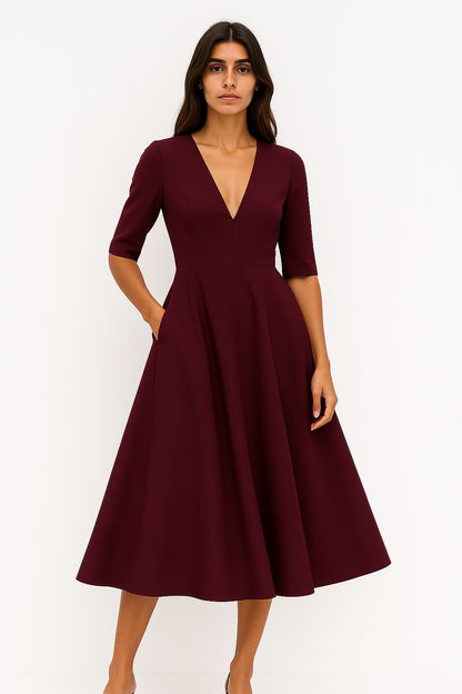 Annamaria | Abito Donna A-Line - Design Vintage Elegante