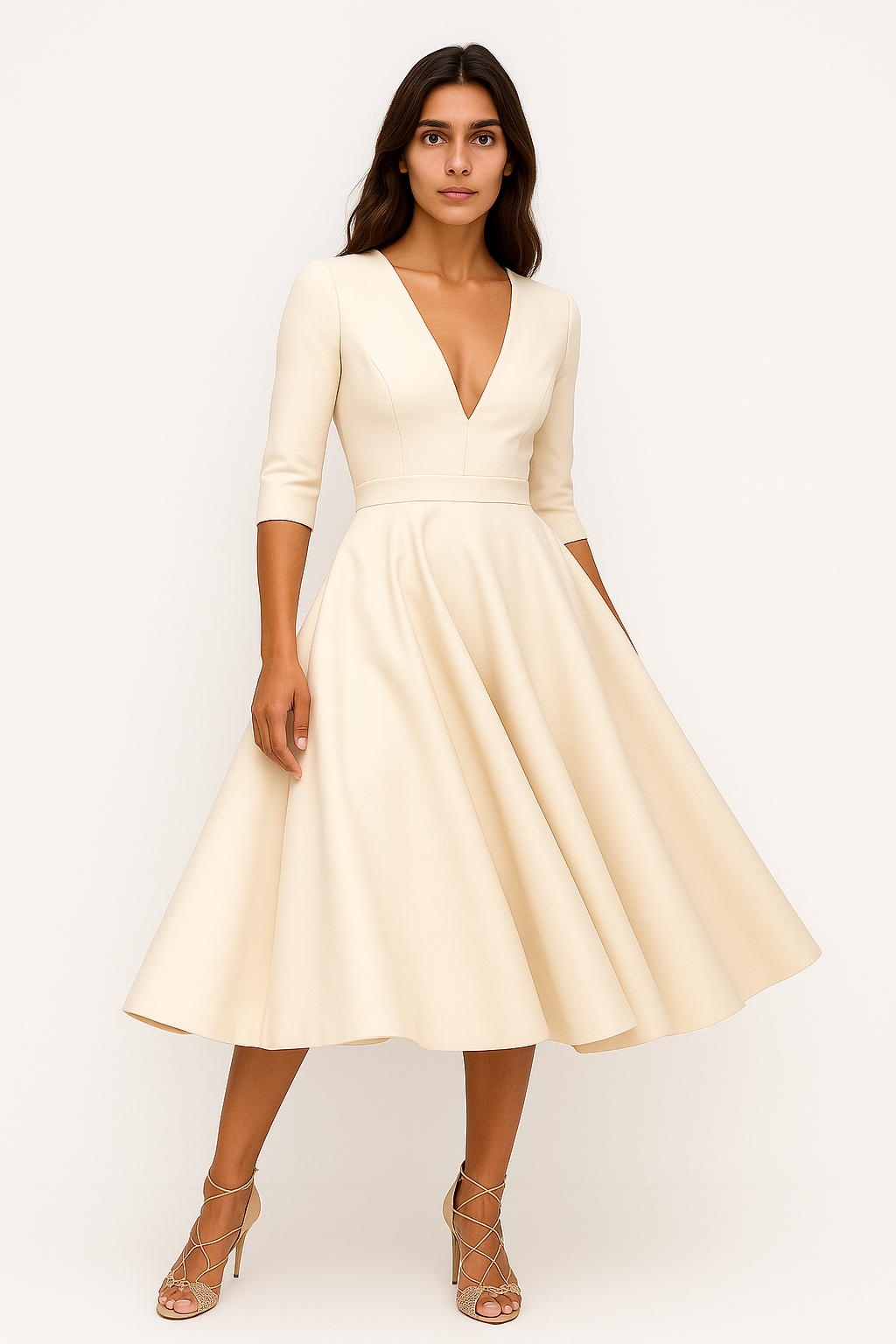 Annamaria | Abito Donna A-Line - Design Vintage Elegante