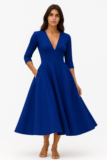 Annamaria | Abito Donna A-Line - Design Vintage Elegante