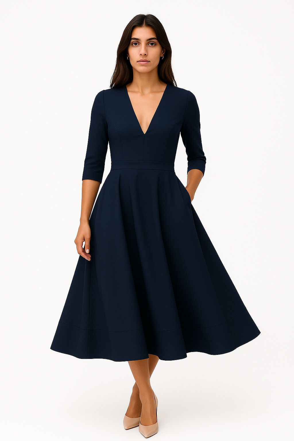 Annamaria | Abito Donna A-Line - Design Vintage Elegante