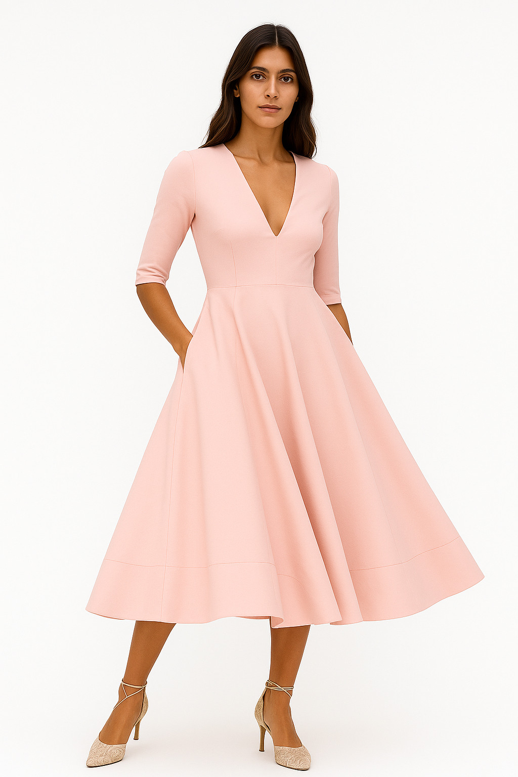 Annamaria | Abito Donna A-Line - Design Vintage Elegante