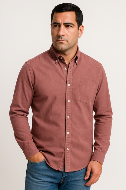 Camicia da Uomo - Maniche Lunghe, Design Classico e Versatile, Elegante