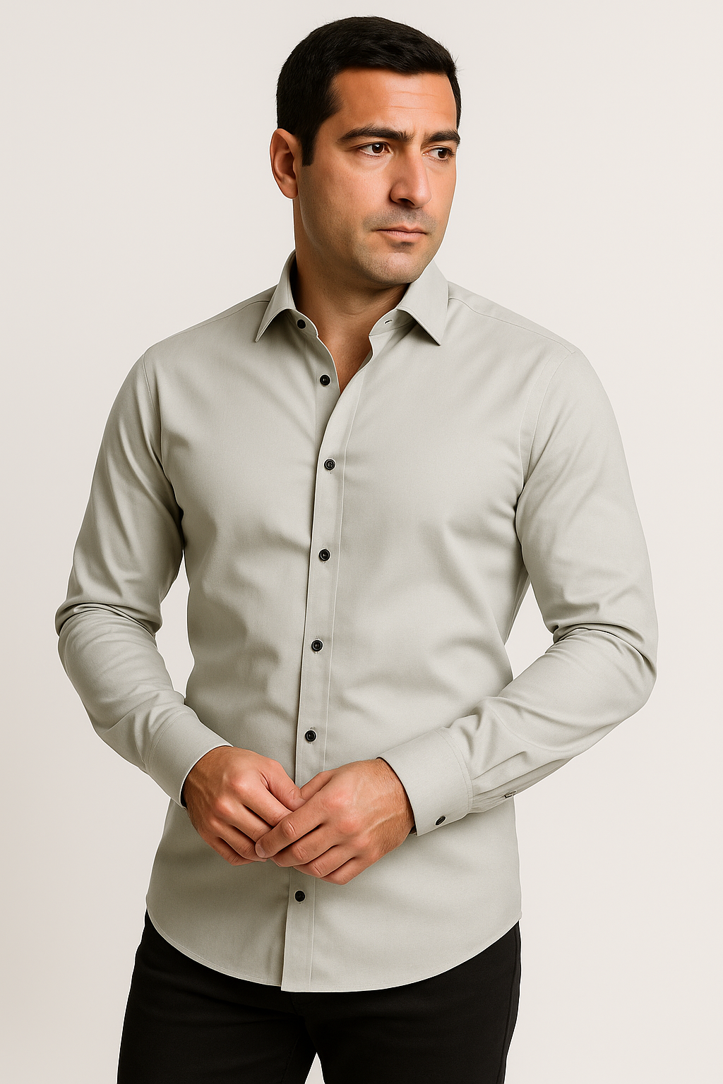 Camicia Uomo Slim Fit - Tessuto Traspirante e Antistiro, Elegante e Leggera