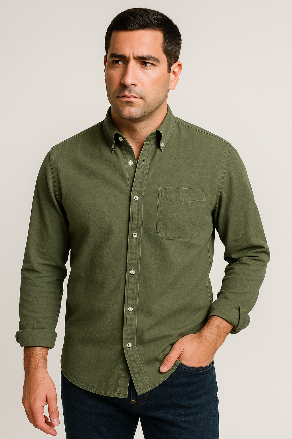 Camicia da Uomo - Maniche Lunghe, Design Classico e Versatile, Elegante