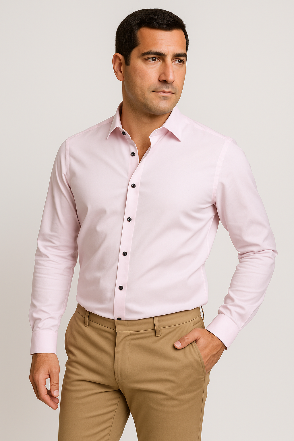 Camicia Uomo Slim Fit - Tessuto Traspirante e Antistiro, Elegante e Leggera