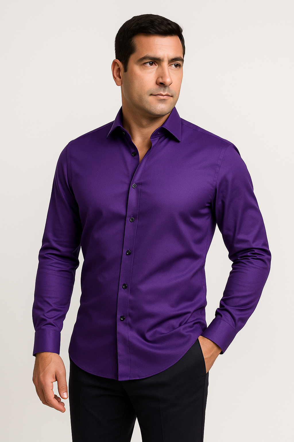 Camicia Uomo Slim Fit - Tessuto Traspirante e Antistiro, Elegante e Leggera