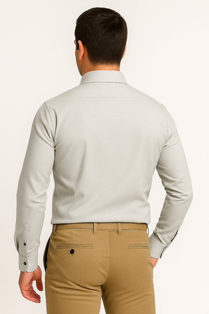 Camicia Uomo Slim Fit - Tessuto Traspirante e Antistiro, Elegante e Leggera