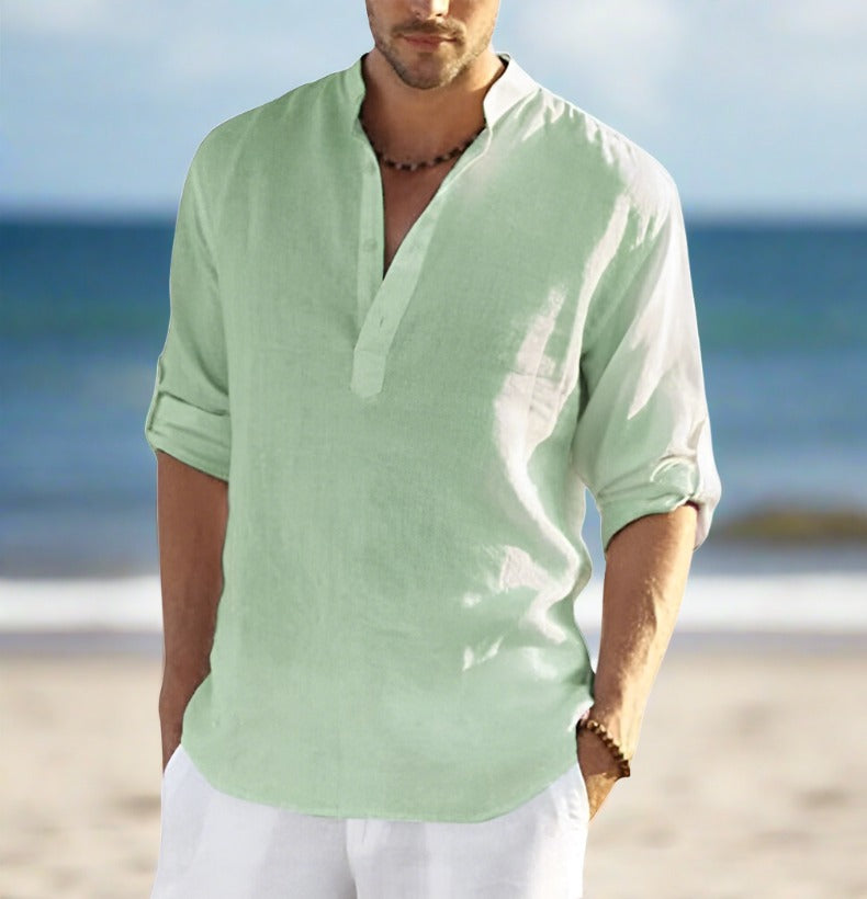 Variant image for Camicia Uomo in Lino - Traspirante, Classica e Versatile, Vari Colori Disponibili-22