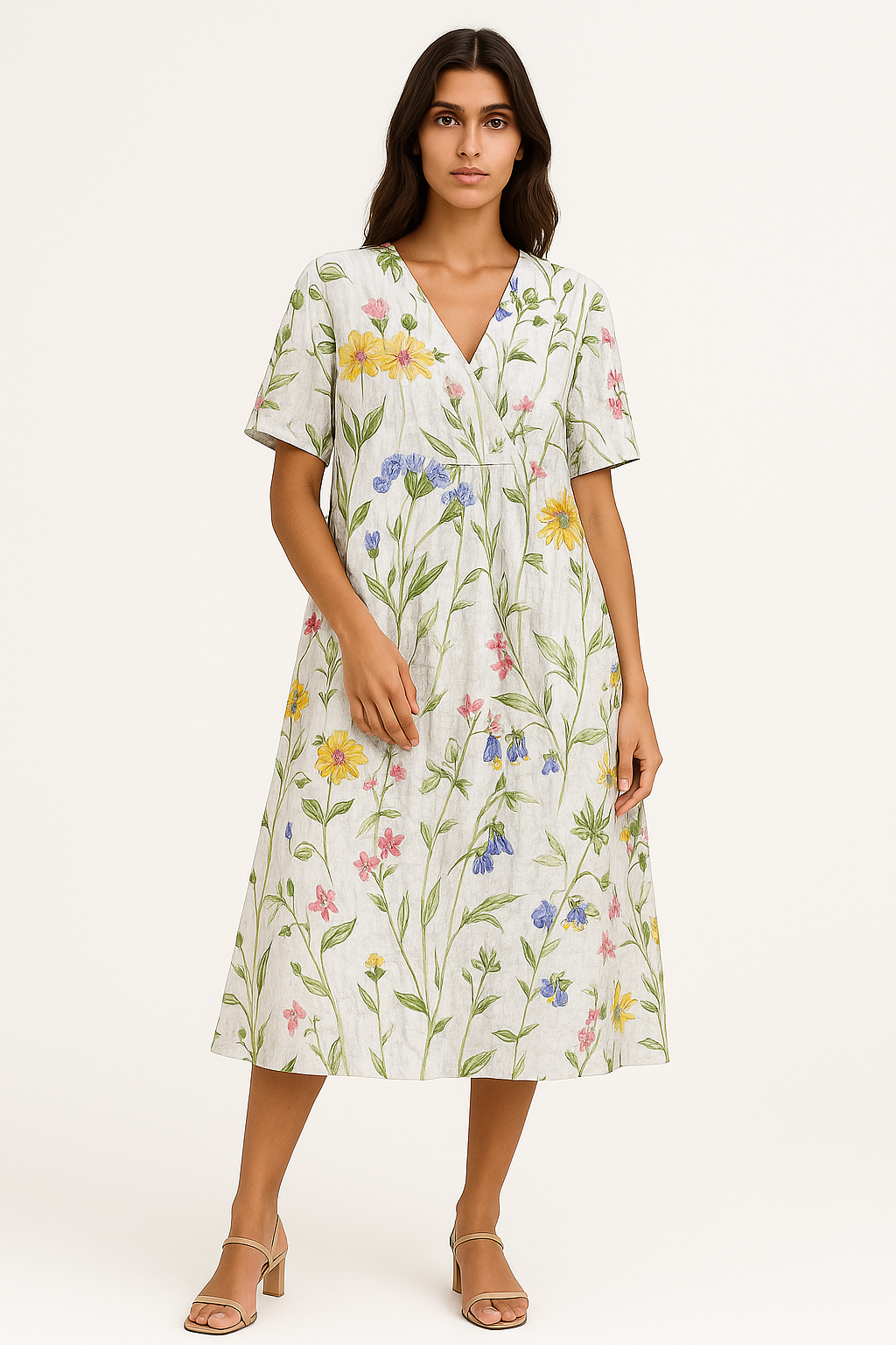 Abito Donna Estivo - Leggero e Chic con Motivo a Fiori, Perfetto per Occasioni Informali