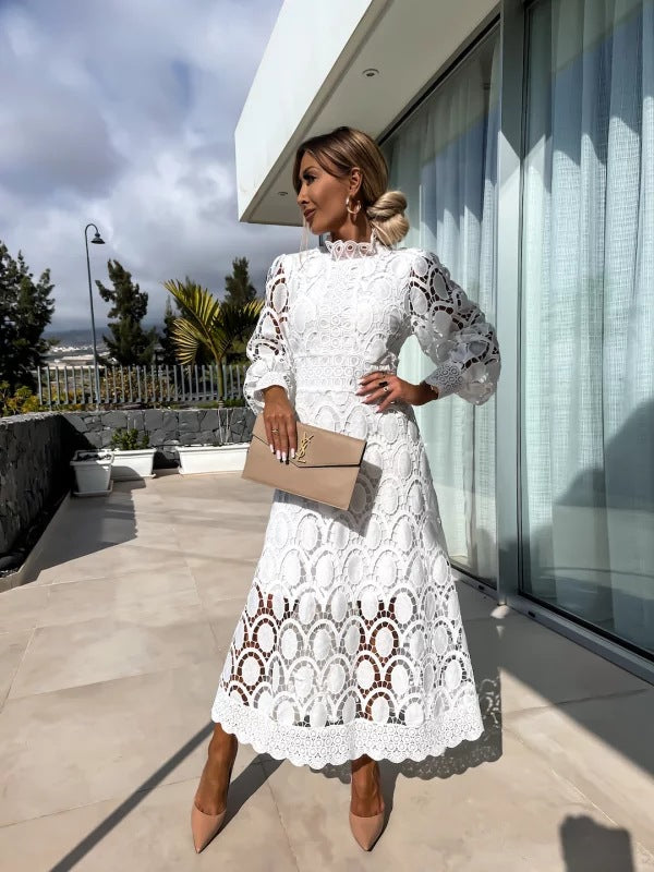 Abito da Donna in Pizzo - Elegante e Leggero per Cerimonie e Occasioni Speciali-5