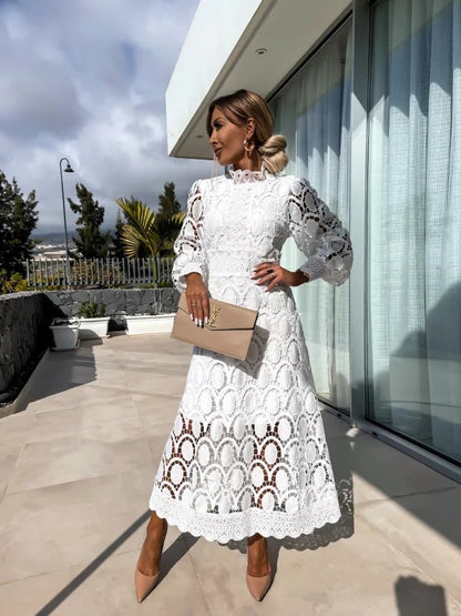 Variant image for Abito da Donna in Pizzo - Elegante e Leggero per Cerimonie e Occasioni Speciali-6