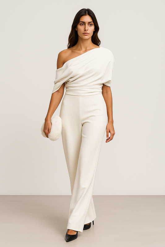 Tuta Elegante Donna - Scollo a Petto Singolo, Leggera e Versatile