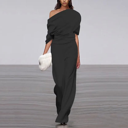 Tuta Elegante Donna - Scollo a Petto Singolo, Leggera e Versatile-2