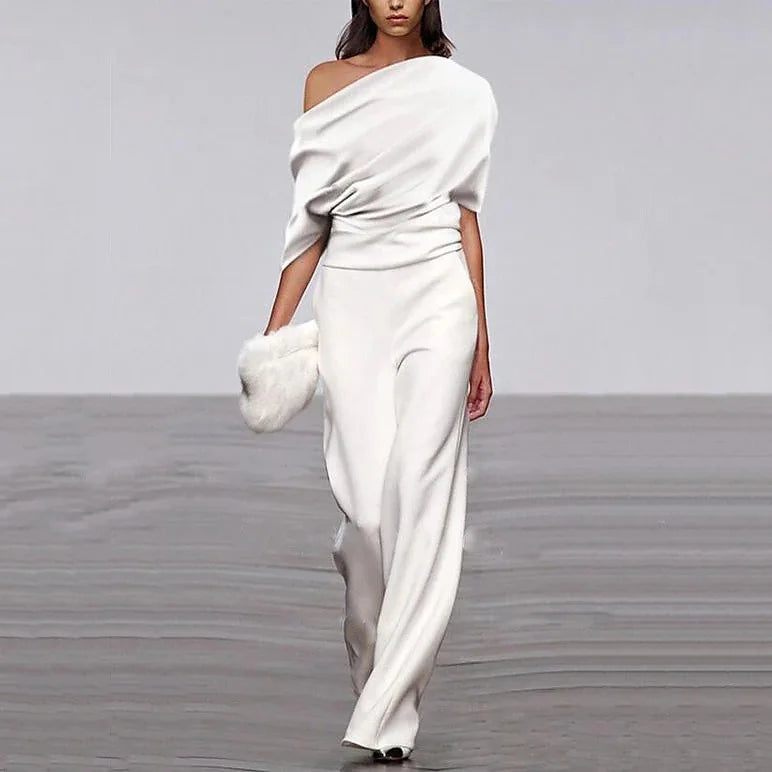Tuta Elegante Donna - Scollo a Petto Singolo, Leggera e Versatile-1