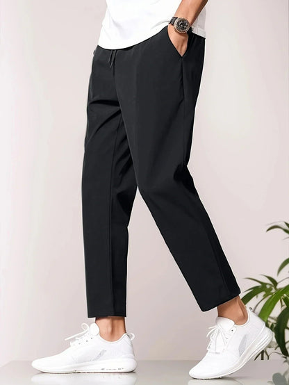 Pantaloni Uomo - Lino Leggero e Traspirante, Comfort Primaverile-5