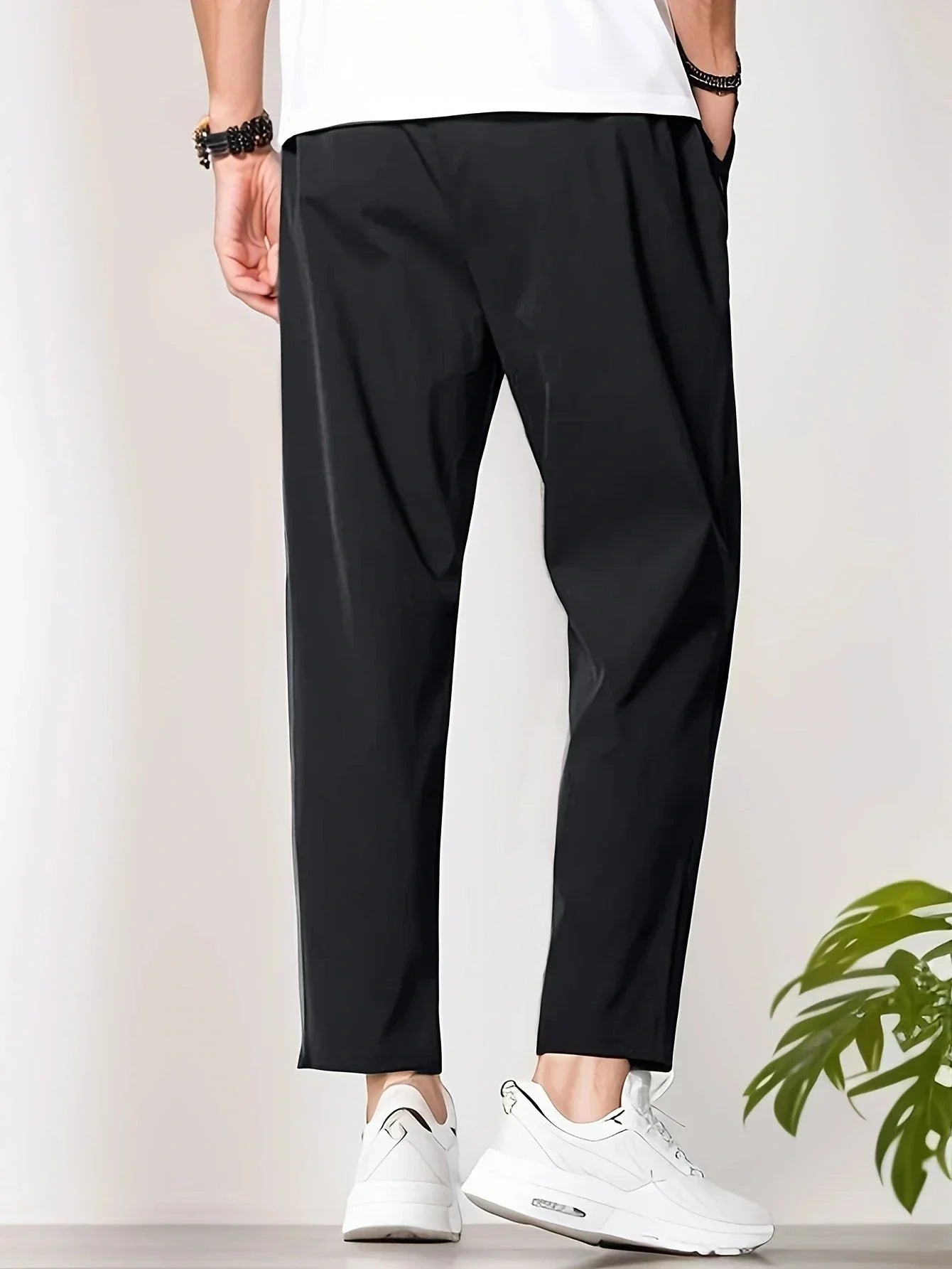 Pantaloni Uomo - Lino Leggero e Traspirante, Comfort Primaverile-4