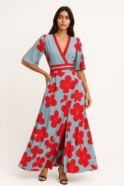 Velia - Vestito Elegante con Stampa Floreale