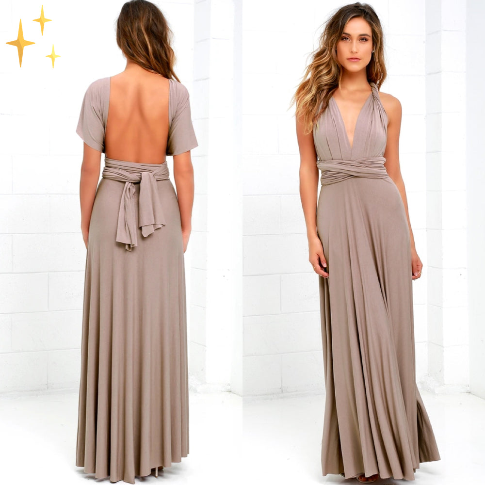 Abito da Donna Avvolgente - Leggero e Traspirante, Elegante per Cerimonie e Occasioni Speciali-5