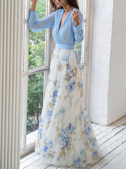 Tess | Women's Floral Maxi Dress - Lungo Cerimonia Elegante-2