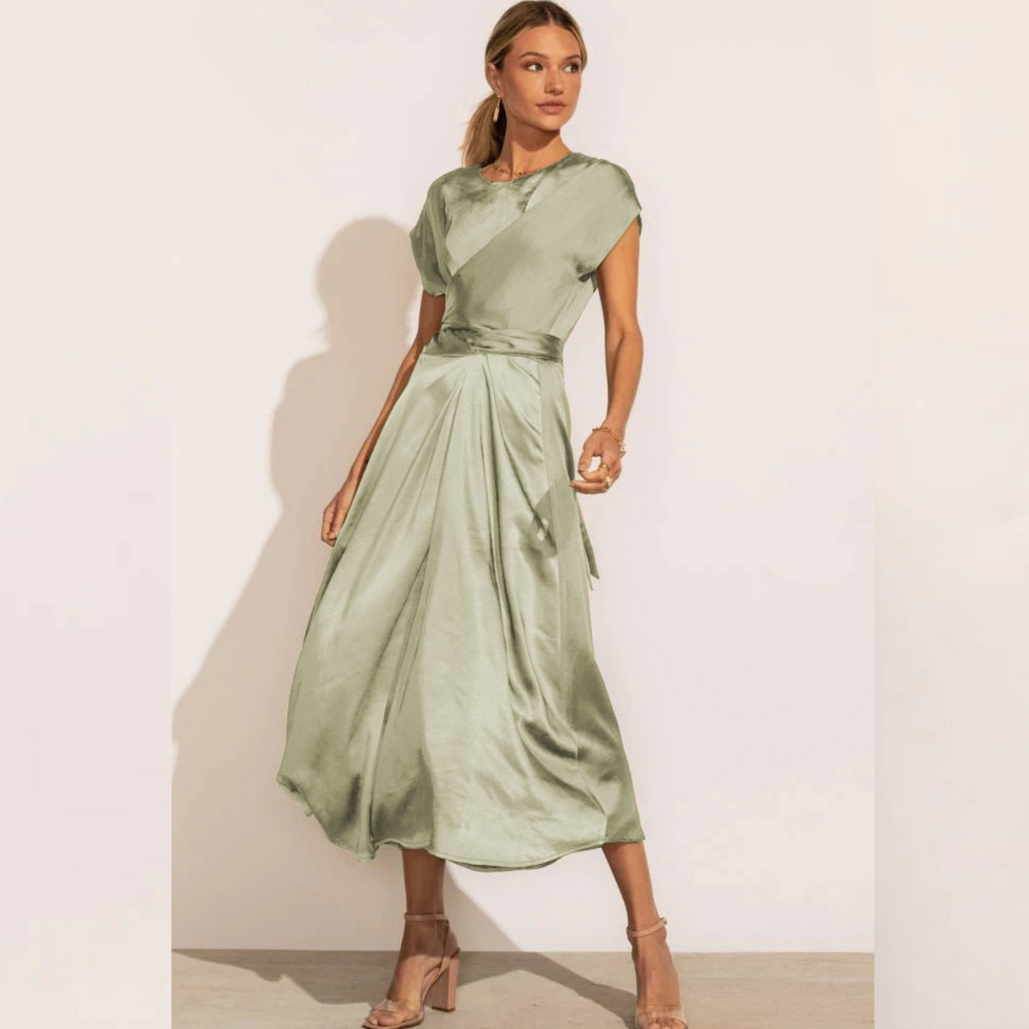Claire | Abito Midi Elegante in Seta - Versatile e Sofisticato-3