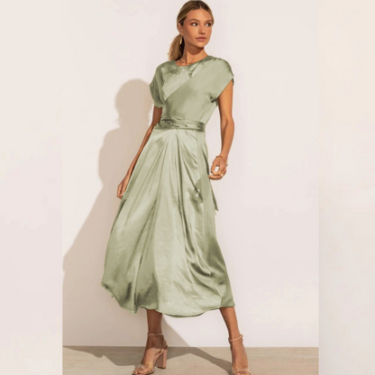 Variant image for Claire | Abito Midi Elegante in Seta - Versatile e Sofisticato-9