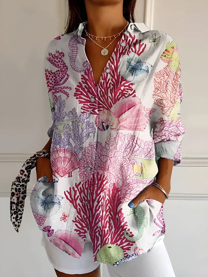 Variant image for Amara | Camicia Donna Floreale - Leggera e Versatile-7