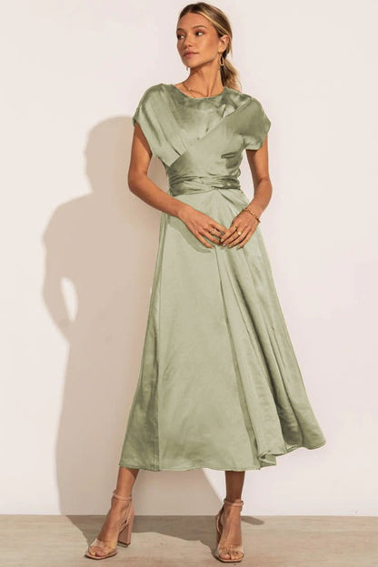 Claire | Abito Midi Elegante in Seta - Versatile e Sofisticato-4