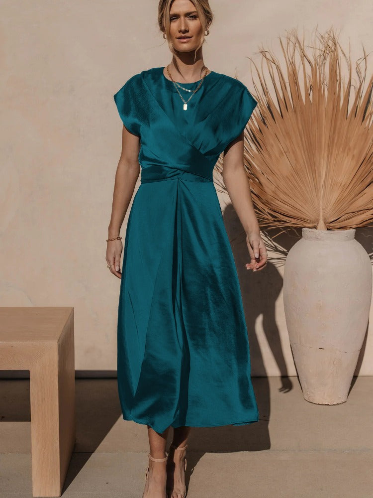 Claire | Abito Midi Elegante in Seta - Versatile e Sofisticato-2